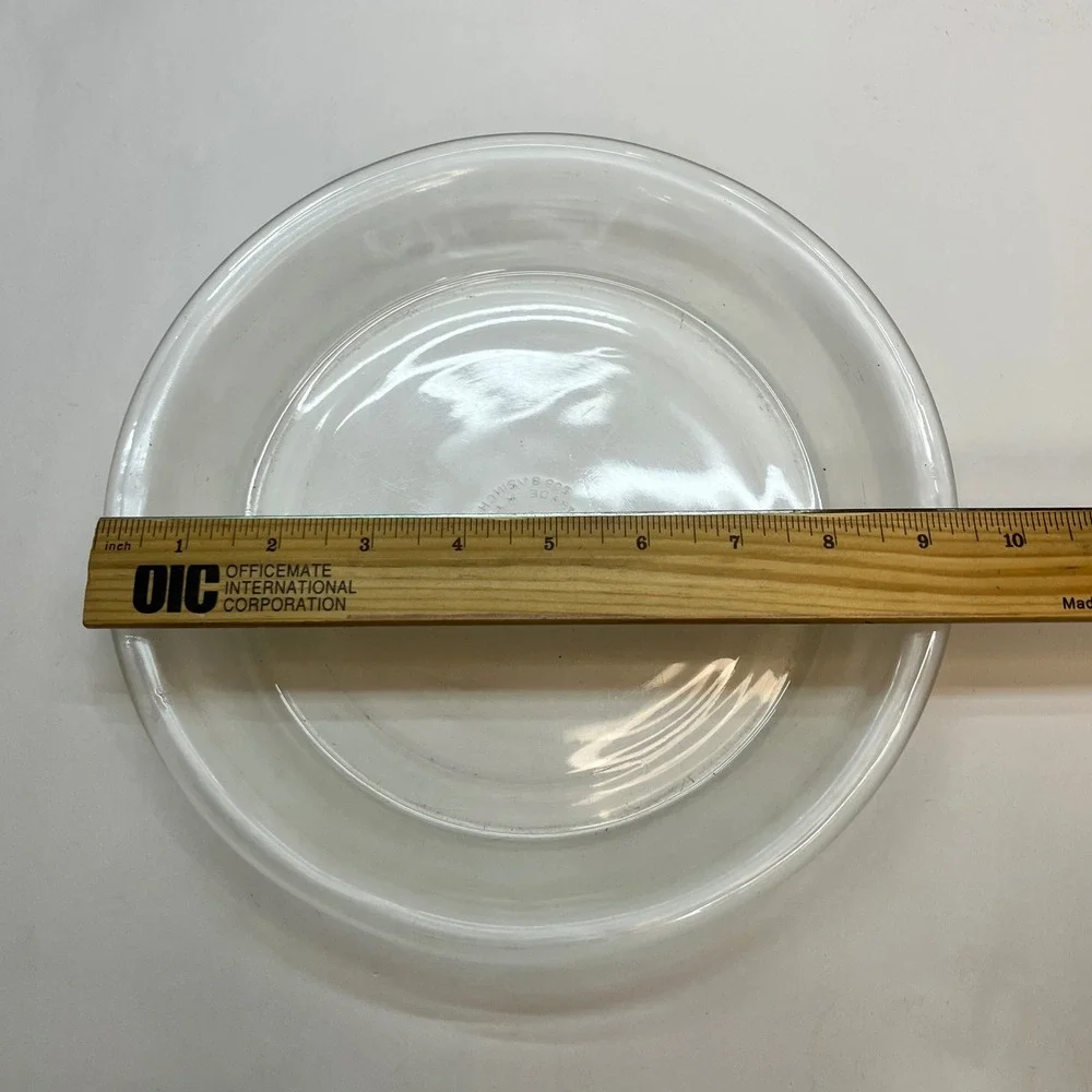 Pyrex 209 Clear Glass Pie Plate 9.5 Inch Vintage Round Ovenware Made in USA‎